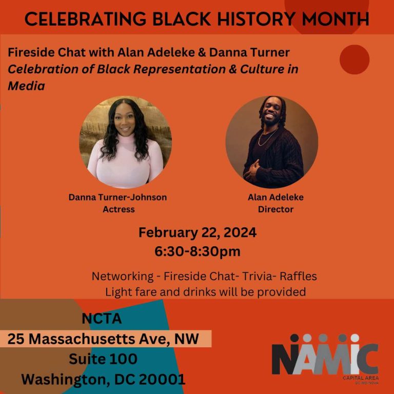 NAMIC-Capital Area BHM Celebration of Representation & Culture in Media